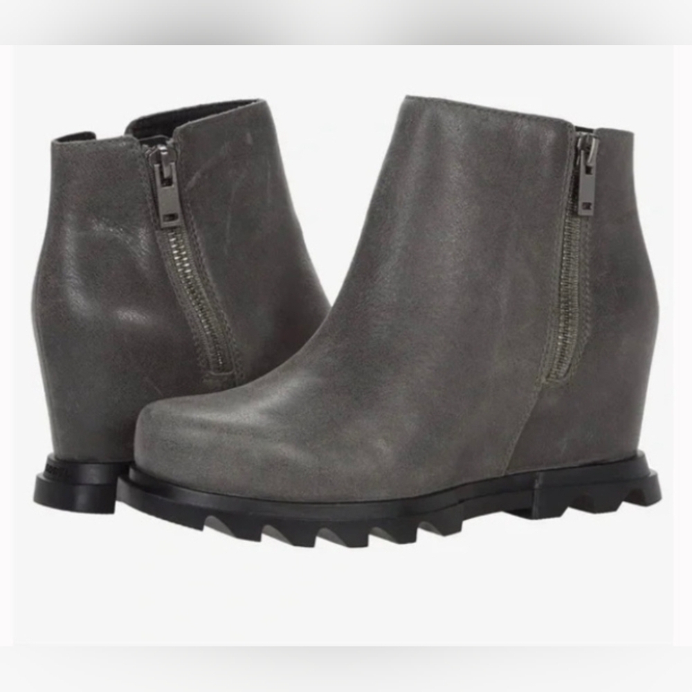 Sorel Women’s Joan Of Arctic Quarry Wedge lll Zip Boot Size 8.5 - Picture 2 of 8